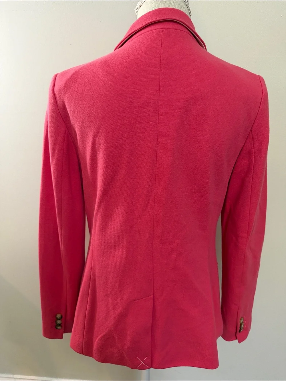 Talbots Aberdeen Bright Pink Single-Breasted Tailored Blazer